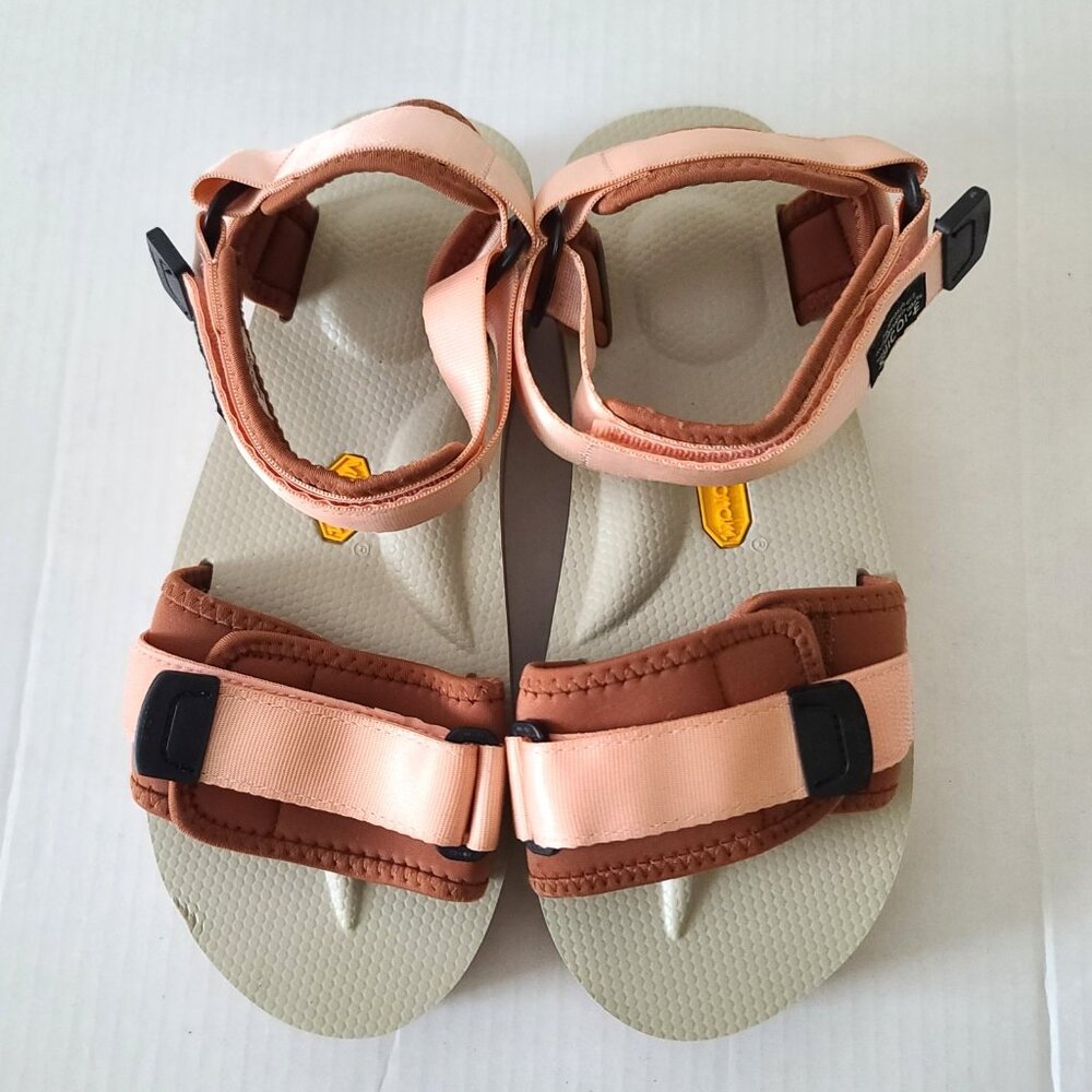 Suicoke CEL-VPO Platform Sandals in Peach/Cream Womens Sz 9 EU 39 Vibram NWOB - Picture 2 of 9